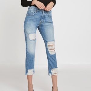 7 for all mankind distressed Josefina jeans NWT